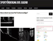 Tablet Screenshot of netzwerk-sportjugend.de
